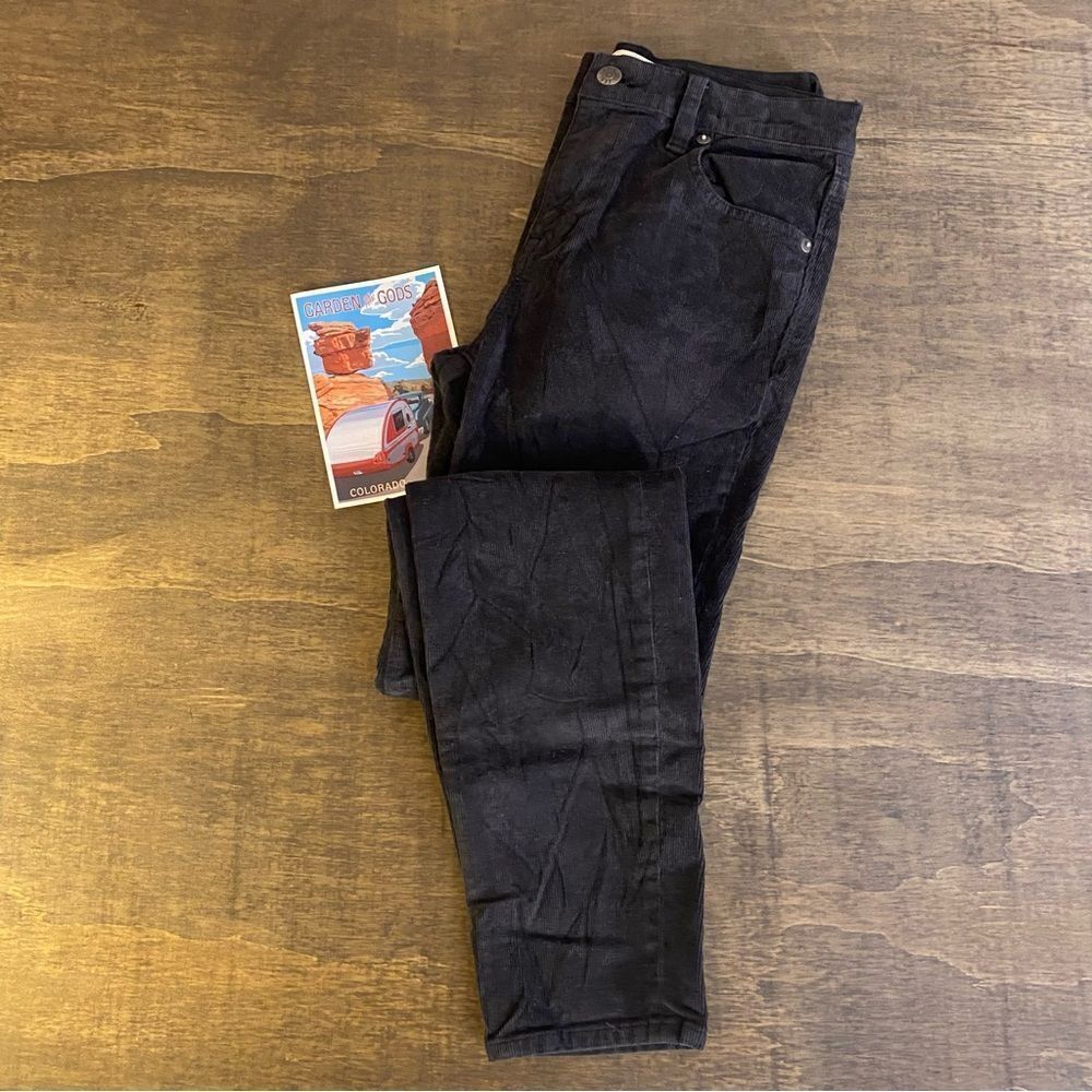 Madewell Black Corduroy High Riser Skinny Jeans